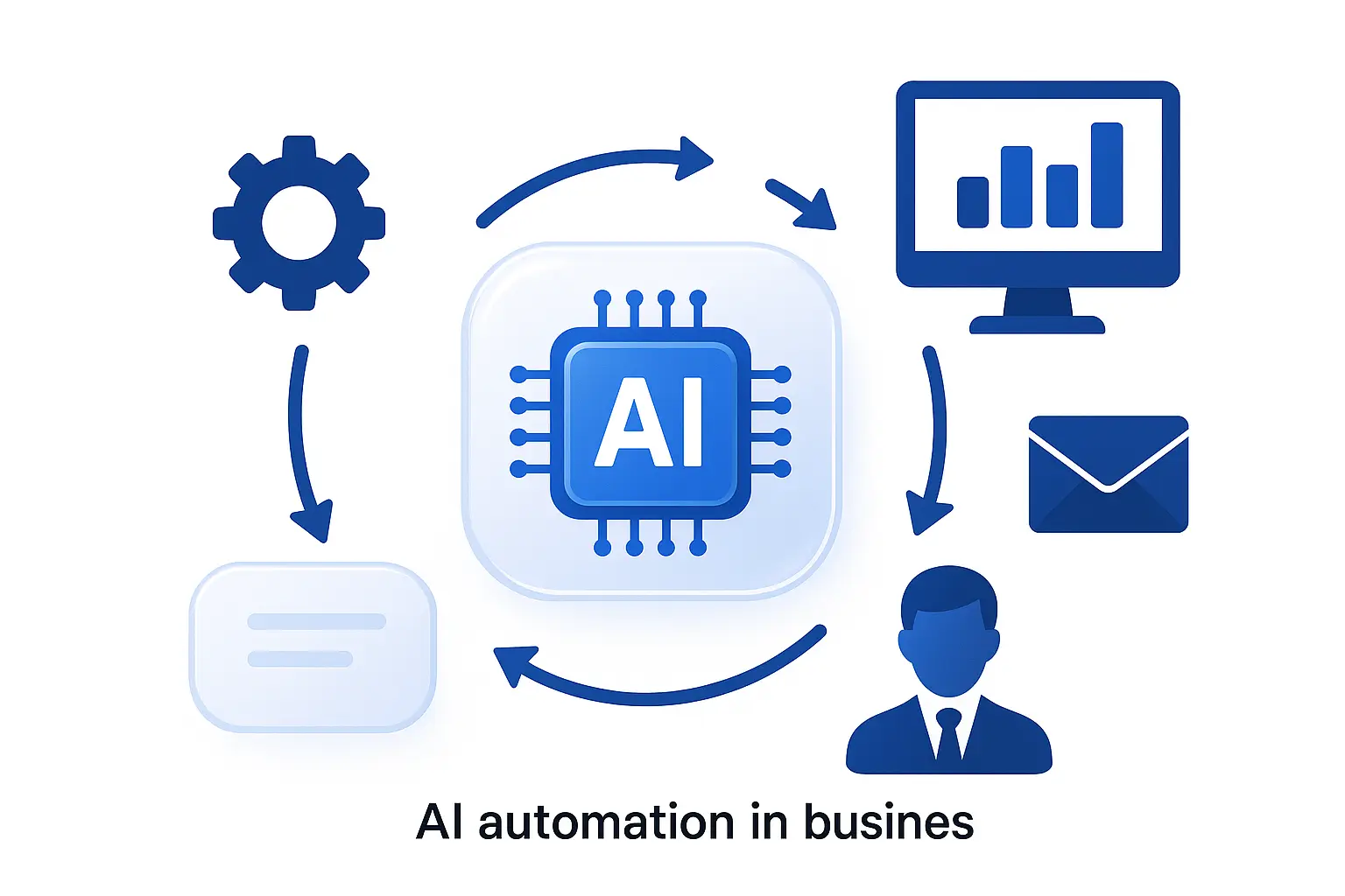 Sơ đồ mô hình ai automation trong doanh nghiệp