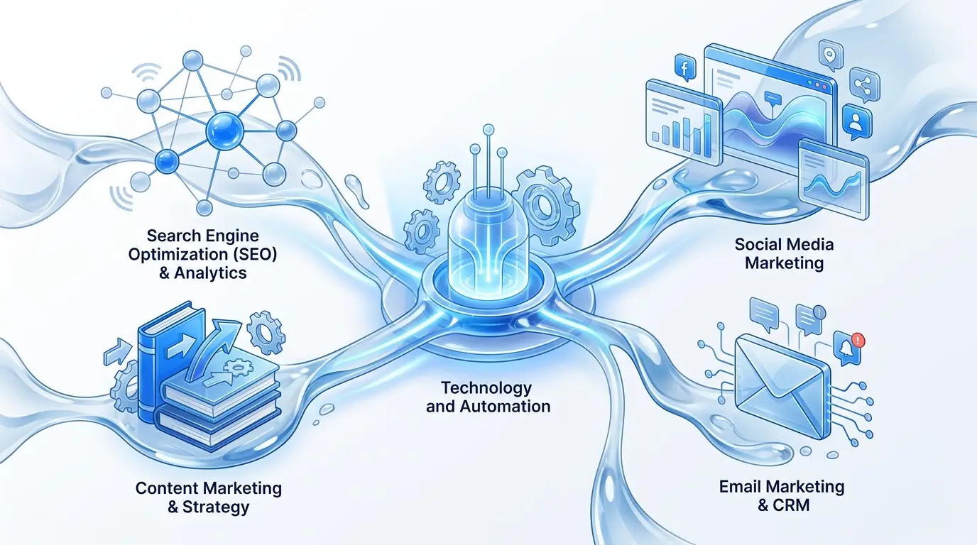 Bảng tổng hợp các công cụ Digital Marketing phổ biến năm 2026