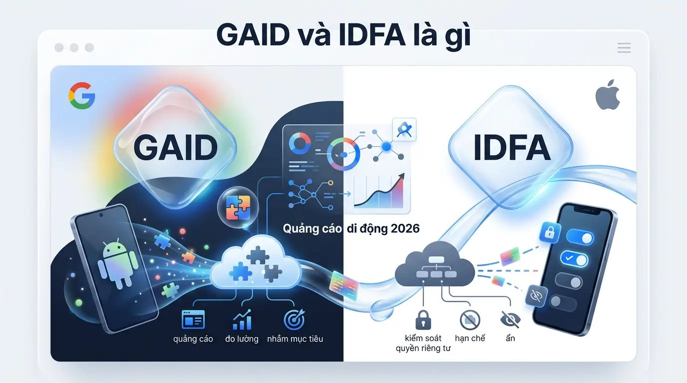 Khái niệm về idfa gaid trong quảng cáo di động 2026