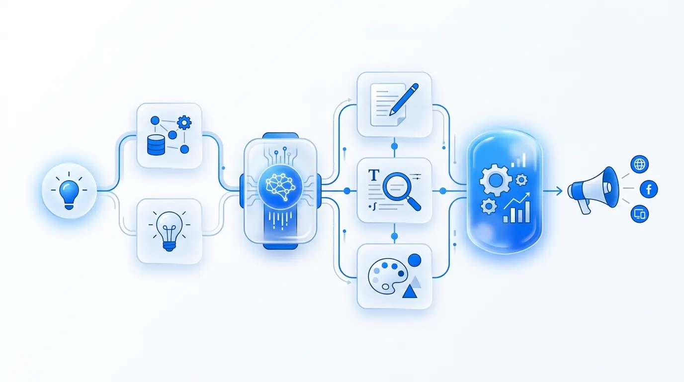 Quy trình sản xuất nội dung kết hợp AI Automation